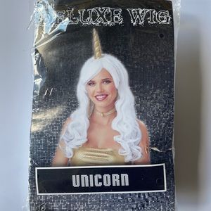 White unicorn Halloween wig